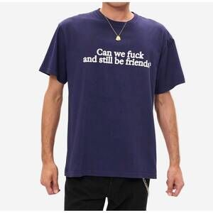 NEW CARNE BOLLENTE unisex short sleeve graphic tee in navy